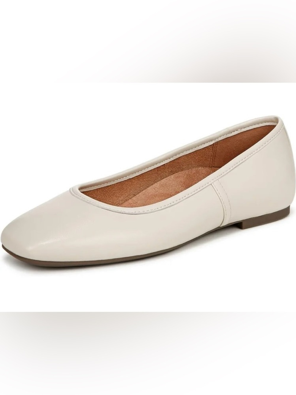 Vionic Orinda Leather Square Toe Ballet Flats Size 8